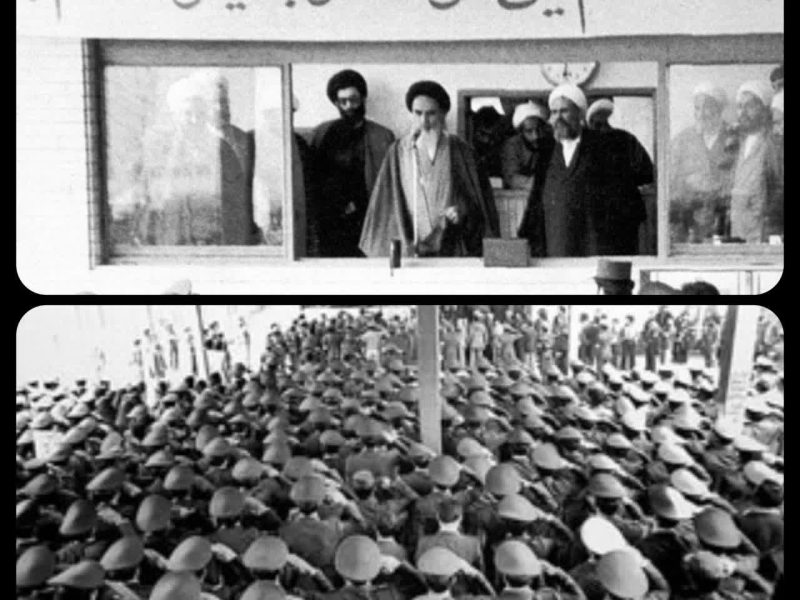 روایت یک عکس؛ بیعت همافران نیروی هوایی با امام خمینی در روز‌های سرنوشت‌ساز انقلاب