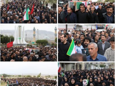 سنگ تمام مردم اشکنان برای معلم شهید…