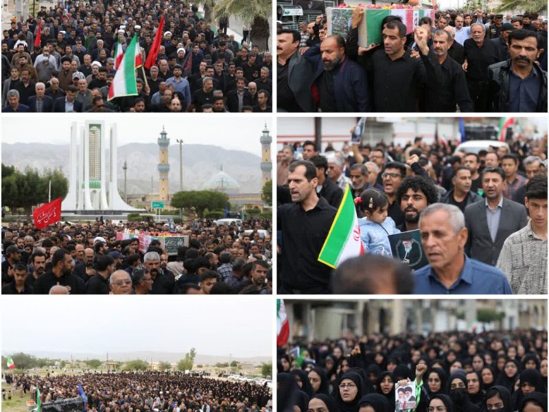 سنگ تمام مردم اشکنان برای معلم شهید…