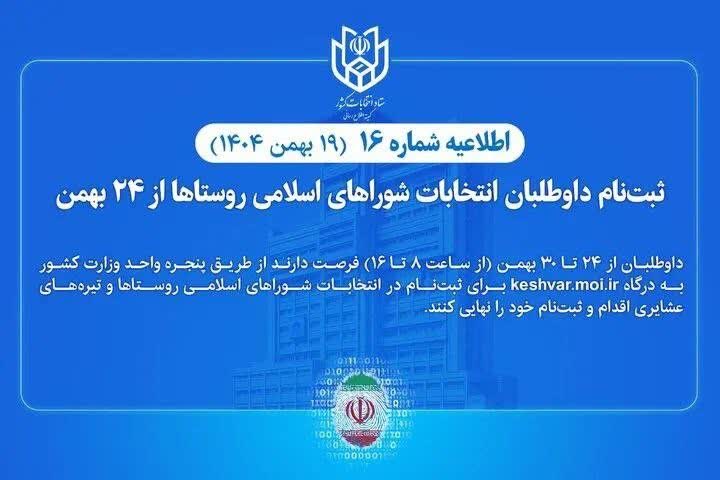 آغاز ثبت نام شوراهای اسلامی روستاها